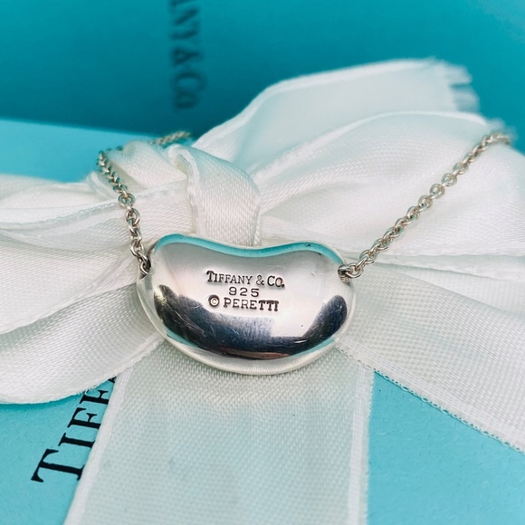Tiffany & Co large Elsa Peretti bean 11 grams 925 silver vintage authentication - Picture 3 of 9